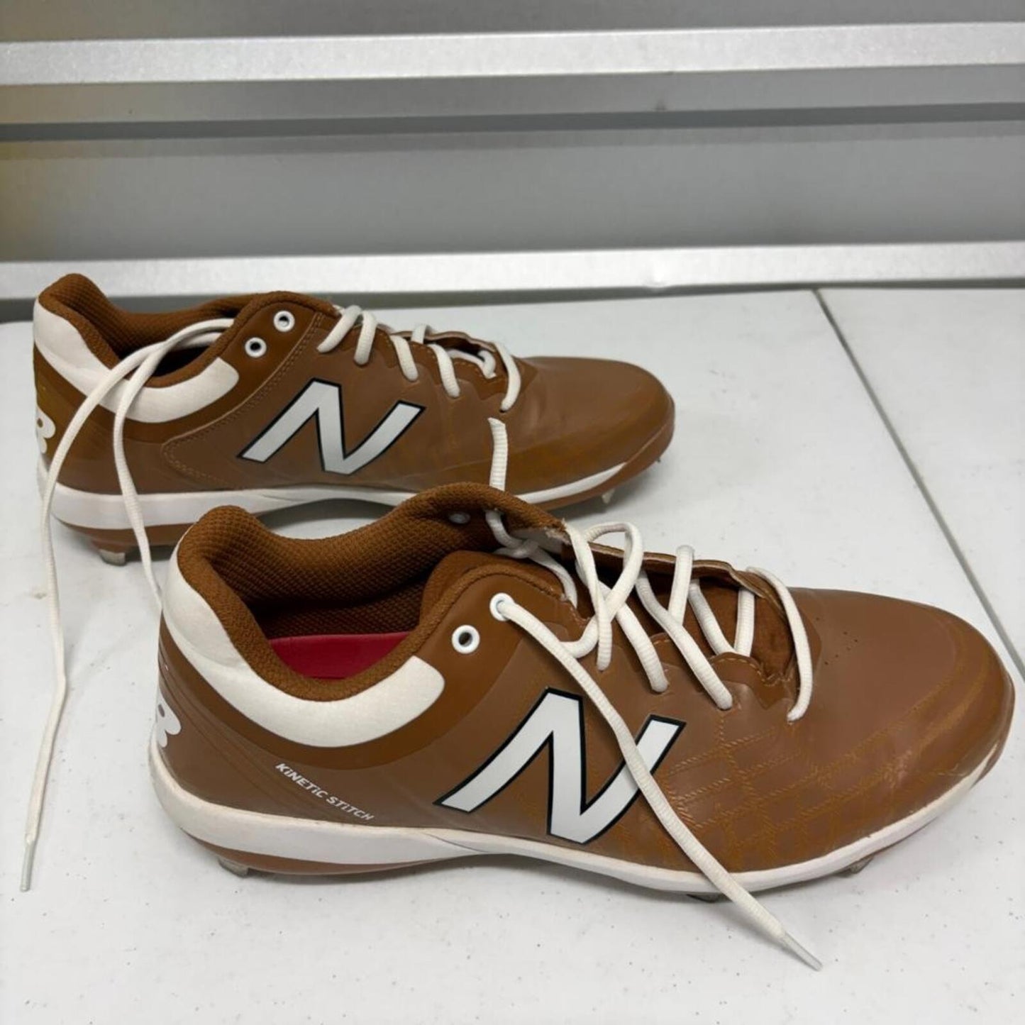 New Balance 4040v5 Metal Baseball Cleats Mens Size 13 Brown White L4040TO5