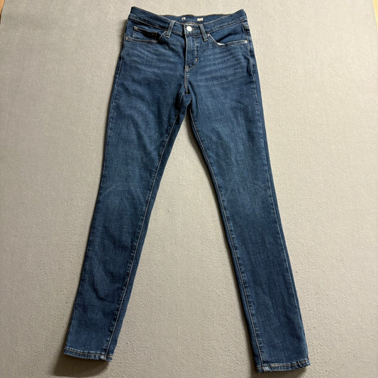 Levis 711 Skinny Jeans Womens Size 28 Medium Wash Stretch Denim Blue Pants