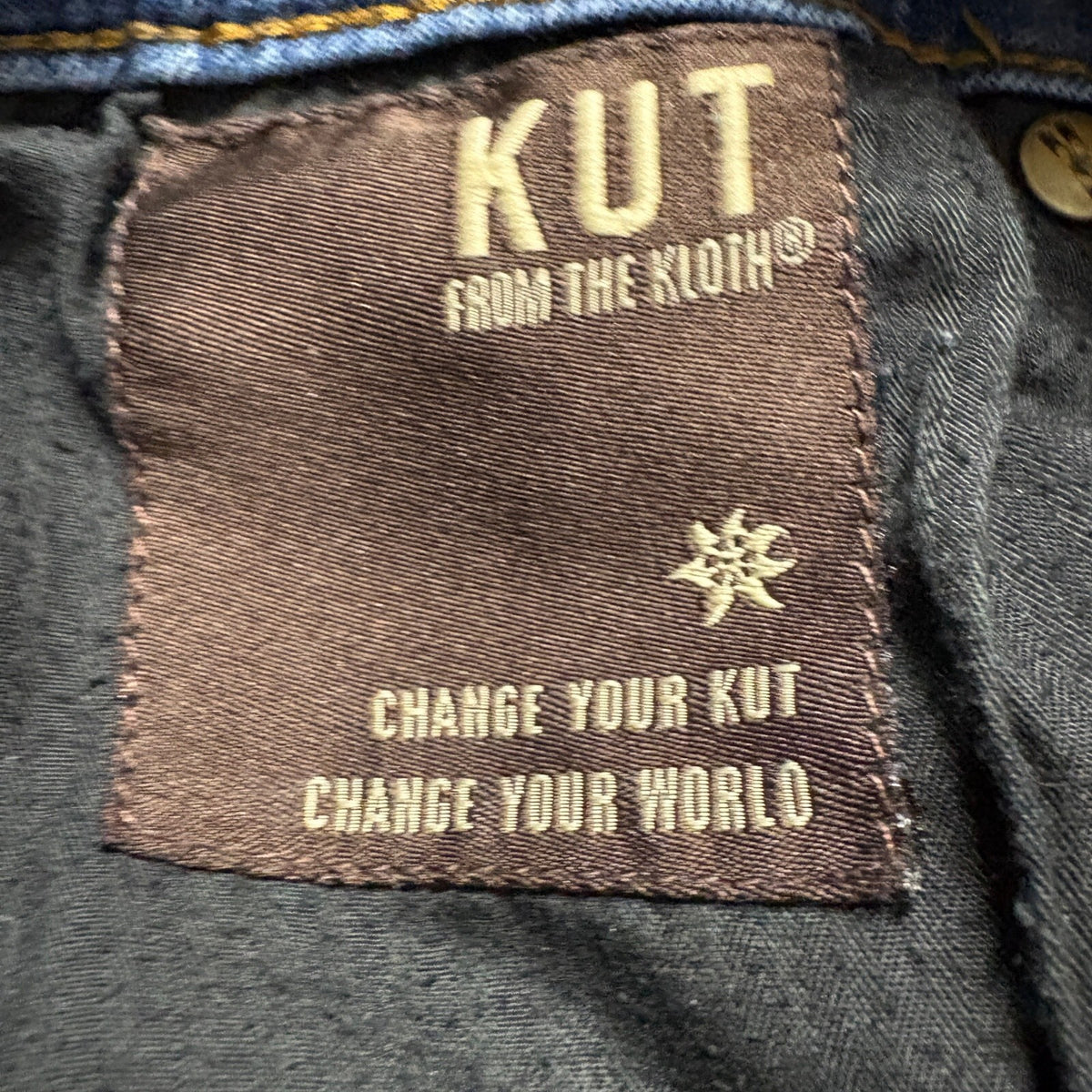 Kut from the Kloth Jeans Womens 14 Blue Denim Straight Leg Stretch SP094MJ6