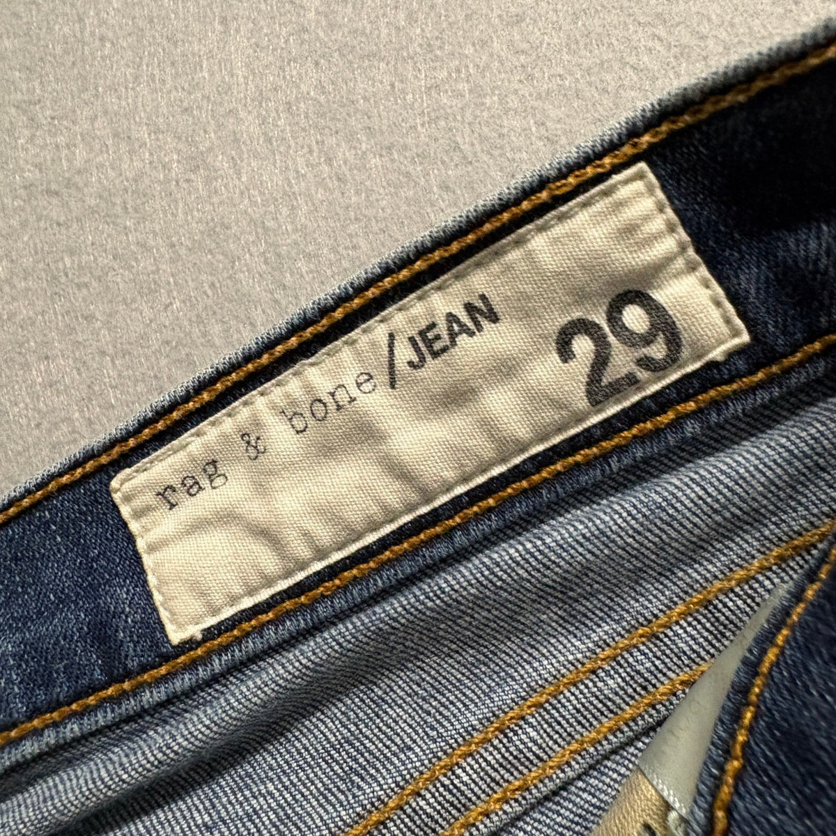 Rag & Bone Jean Womens 29 Skinny Jeans Blue Denim Tie Ankle Split Hem