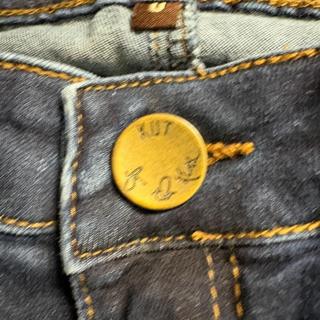 Kut from the Kloth Connie Ankle Skinny Jeans Womens Size 0 Blue Denim Frayed Hem