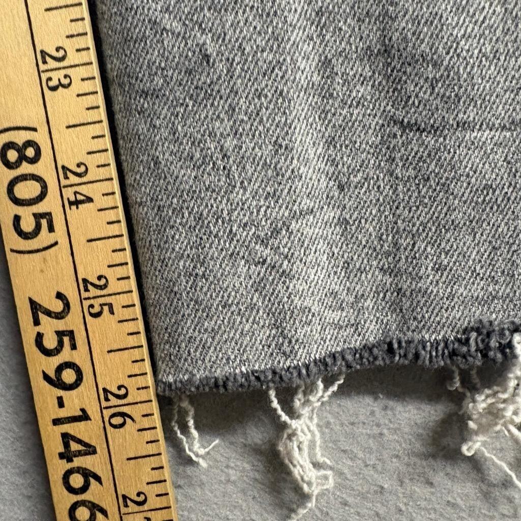 Kensie Jeans Womens 10/30 The Allie High Rise Slim Straight Gray Raw Hem Denim