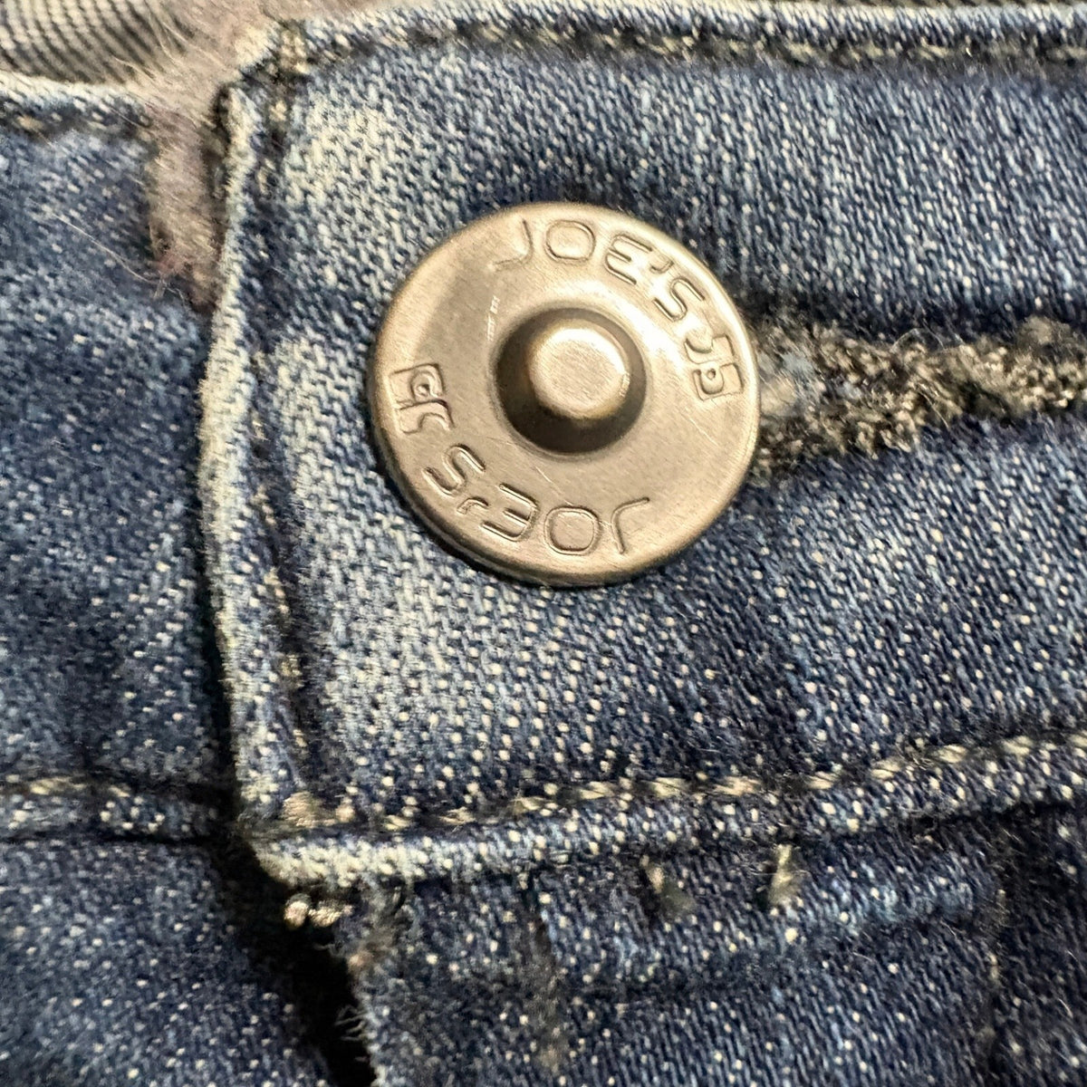 Joes Jeans Womens 30 Skinny Ankle Blue Denim Raw Hem Stretch Jeans
