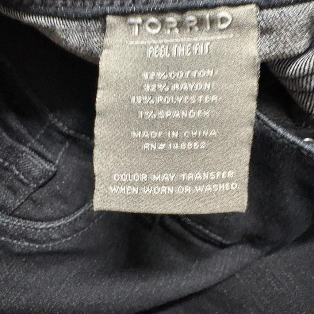 Torrid Jeggings Womens 22R Black Super Stretch Denim Skinny Jeans Plus Size 22