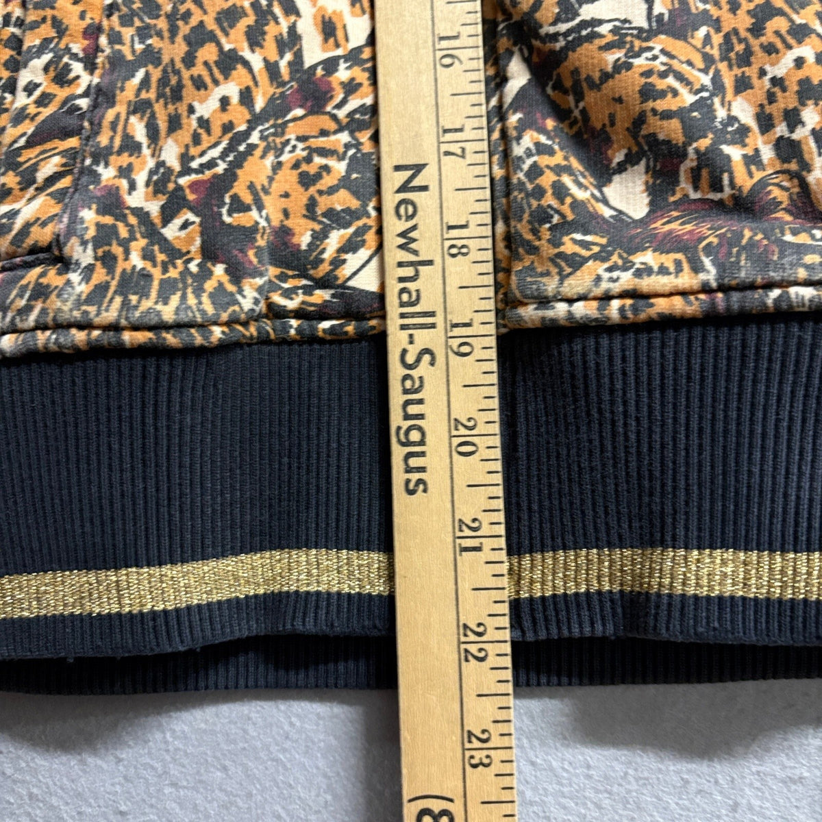 Puma Track Jacket Womens Small Leopard Print Gold Lurex Metallic Trim Full Zip