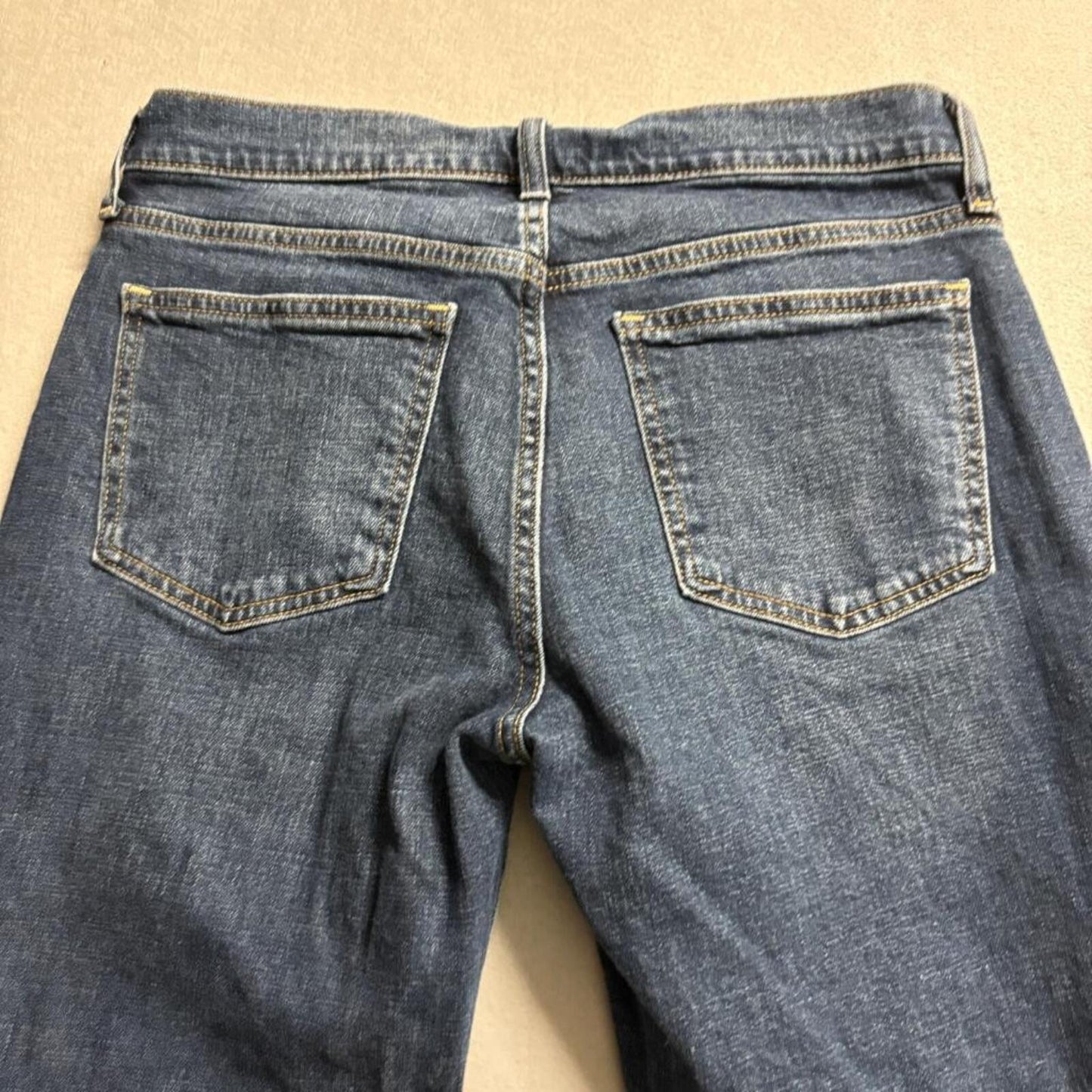 Gap Girlfriend Jeans Womens 27 4R Blue Denim Mid Rise Stretch Crop Pants
