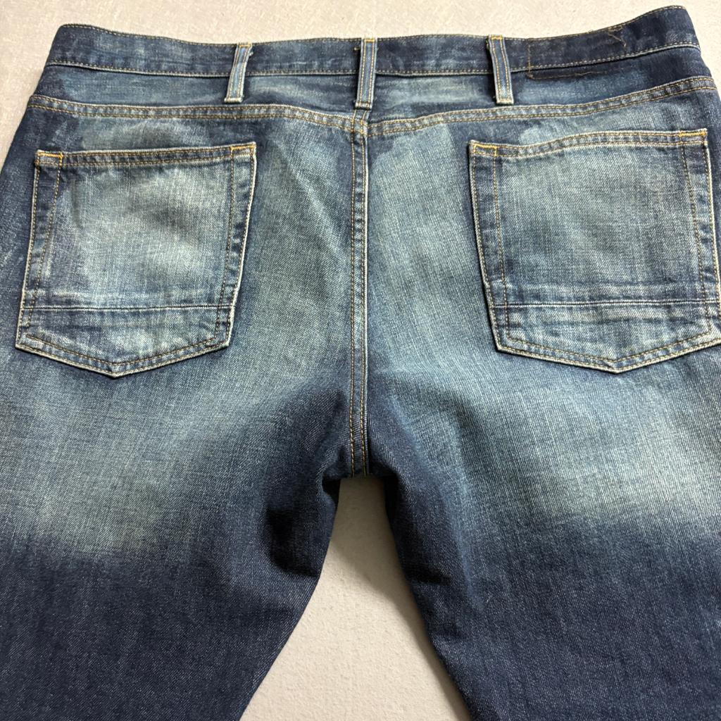 Mossimo Supply Co Mens Slim Fit Distressed Jeans Size 38x32 Blue Denim Ripped