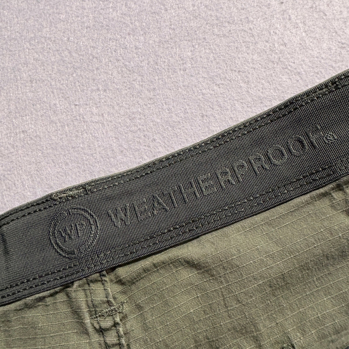 Weatherproof Mens Stretch Cargo Shorts Size 40 Green Ripstop Outdoor Utility