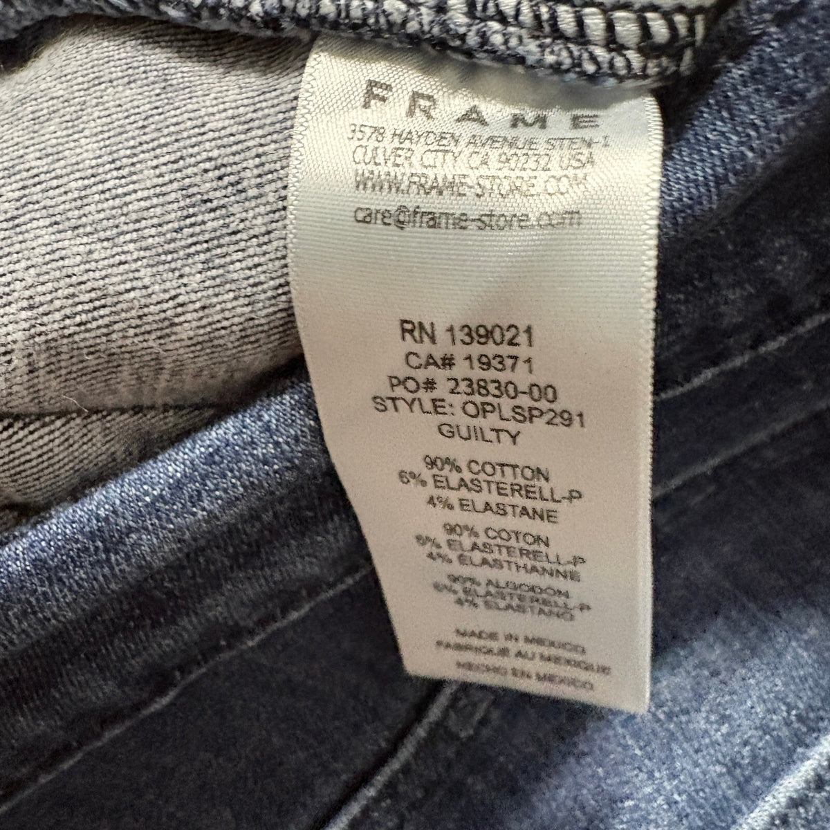 Frame Denim Womens 32 Wide Leg Crop Jeans Blue Stretch High Rise OPLSP291