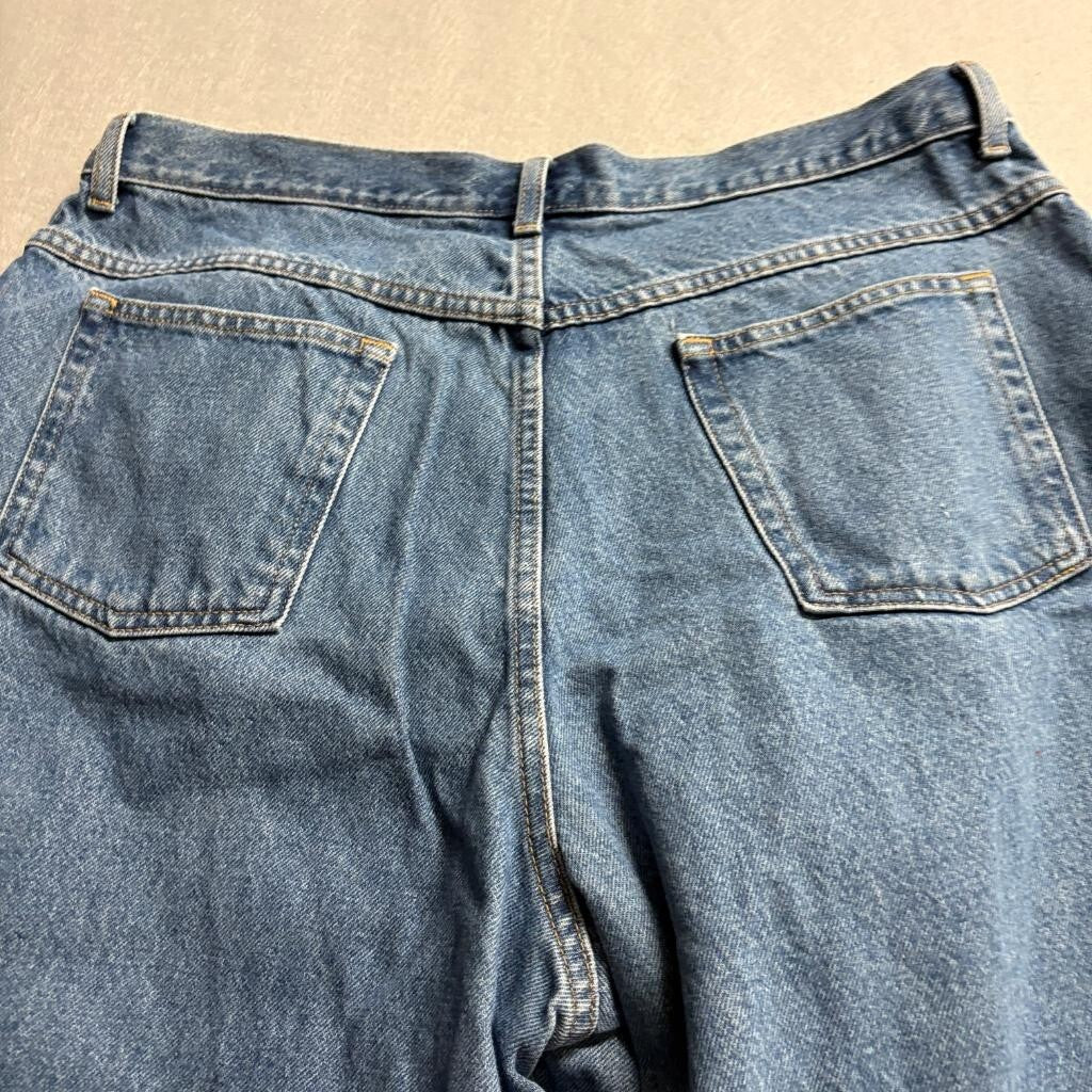 LL Bean Original Fit Relaxed Jeans Womens 18W Reg Blue Denim High Rise Cotton