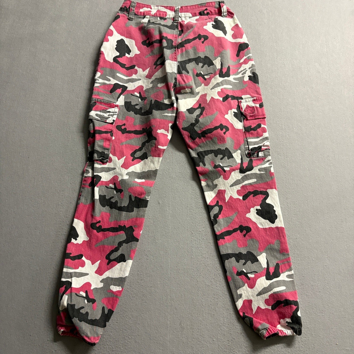 American Bazi Pink Camo Cargo Pants Womens Large High Rise Jogger Utility