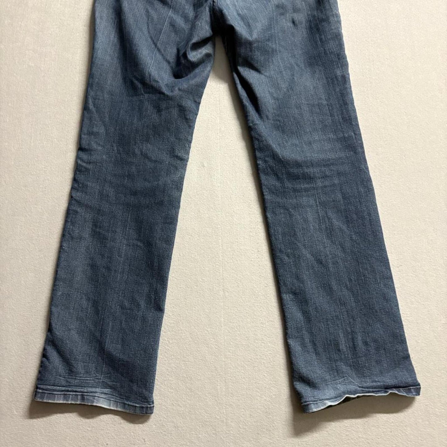 NYDJ Not Your Daughters Jeans Womens 10 Blue Straight Leg Rhinestone Pockets USA