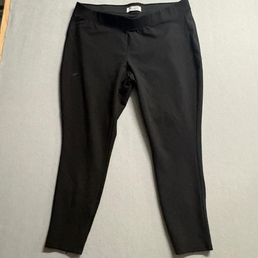 Old Navy Pixie Super Skinny Leggings Womens XXL Black Ponte Knit Ankle Zip Pants