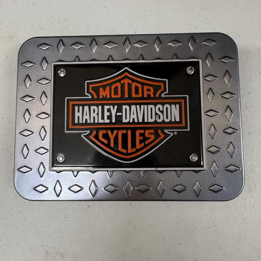 Harley-Davidson Playing Cards Double Deck Set in Diamond Plate Metal Tin 2004