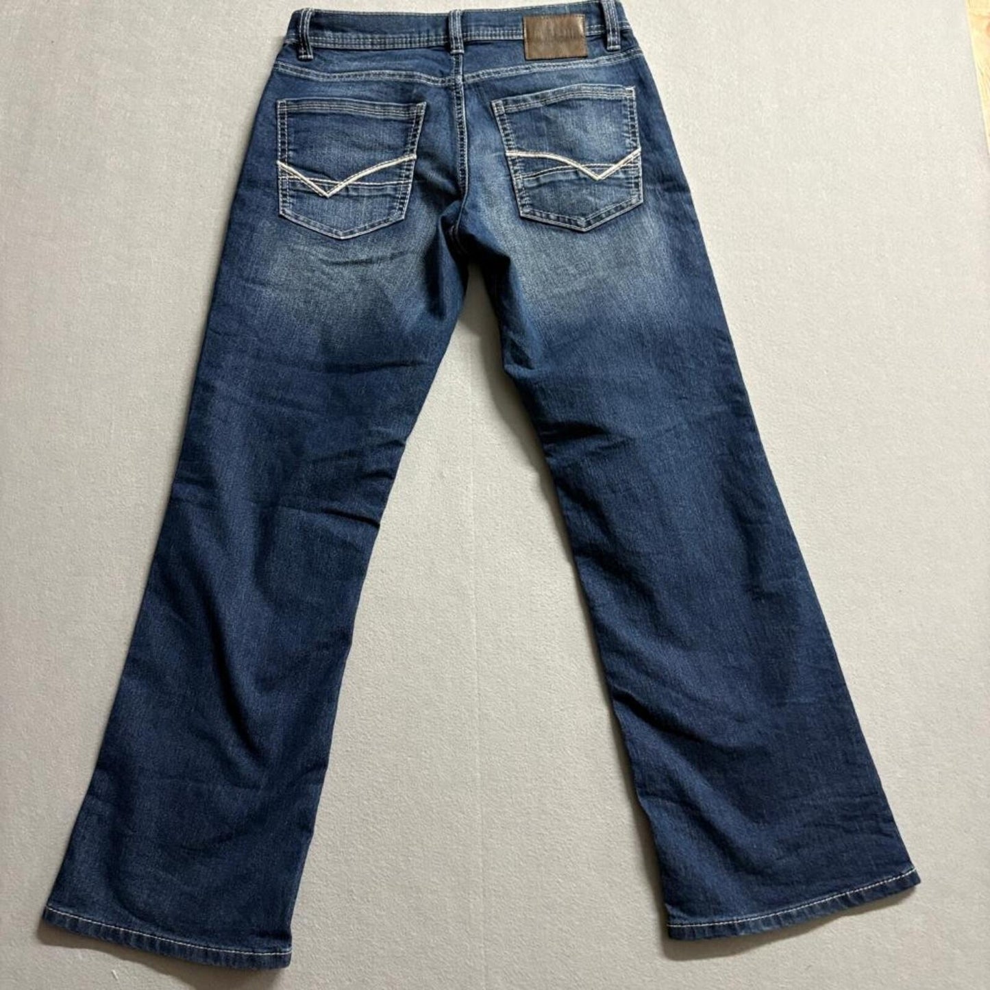 Reclaim Regular Bootleg Jeans Mens 29x30 Blue Denim Stretch Bootcut