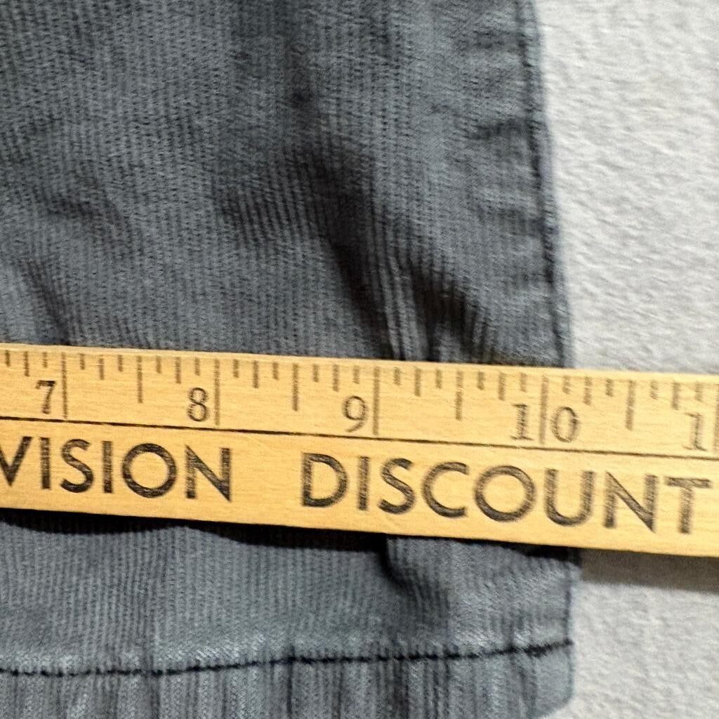 American Eagle Corduroy Pants Womens 4 Gray High Rise Flare Button Fly Stretch