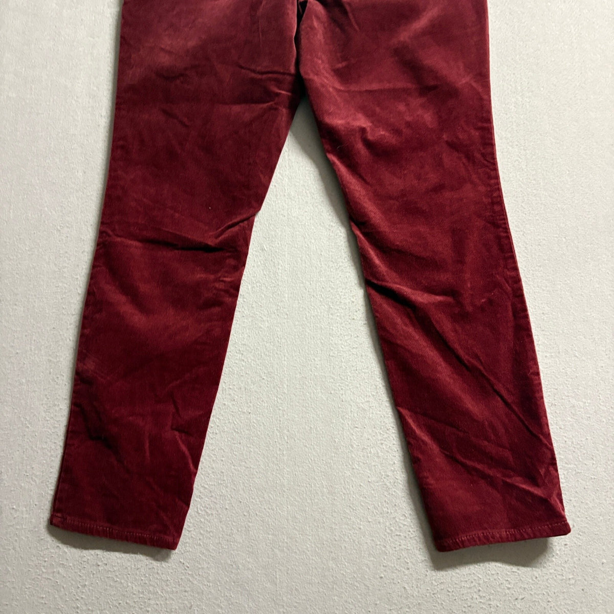 EV1 Ellen DeGeneres Preston High Rise Skinny Corduroy Pants Womens Size 14 Red
