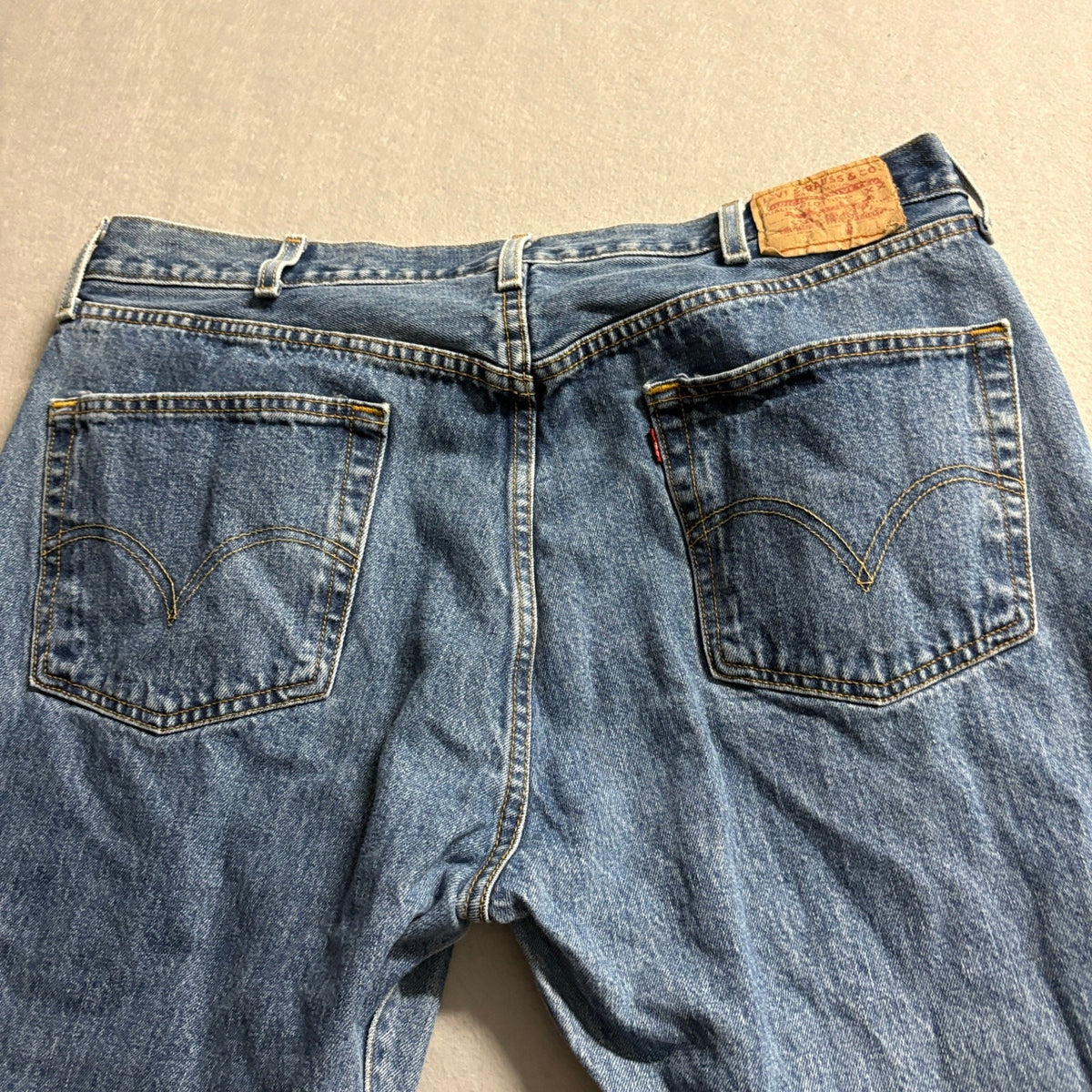 Levi's 501 Original Fit Jeans Mens 36x30 Blue Denim Button Fly Made in Mexico