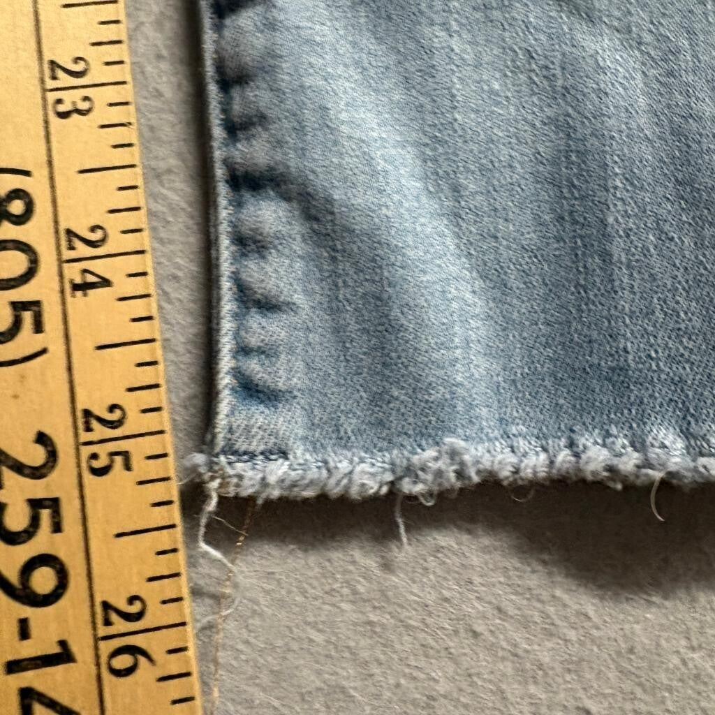 Frame Denim Le Skinny de Jeanne Crop Jeans Womens 24 Light Wash Raw Hem Turkey