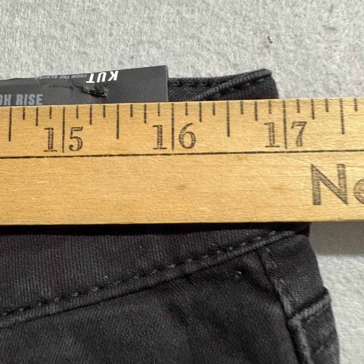 Kut From The Kloth Donna High Rise Ankle Skinny Jeans Womens 14P Black Raw Hem