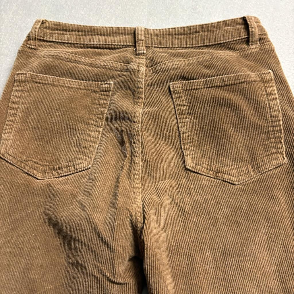 Shein Corduroy Flare Pants Womens Medium Brown High Rise Stretch Bell Bottoms