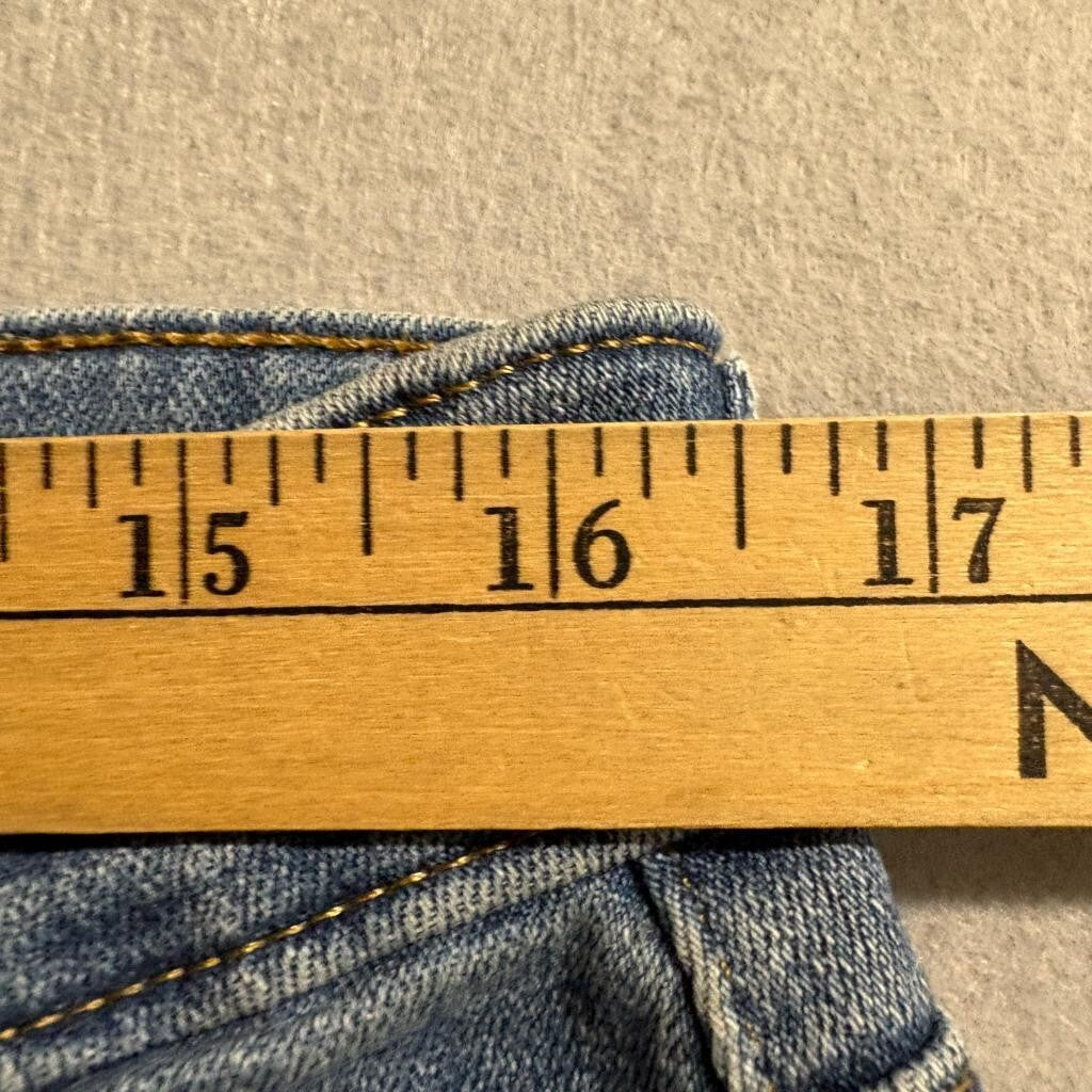 Levi's 721 High Rise Skinny Jeans Womens Size 33 Distressed Blue Denim