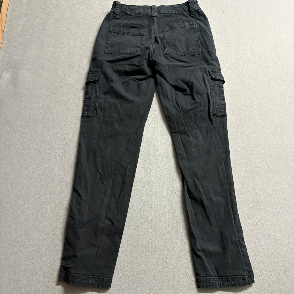 American Eagle Outfitters Cargo Pants Women 0 Regular Gray Stretch High Rise