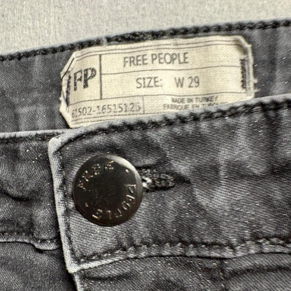 Free People Women Black Skinny Jeans Size 29 Stretch Denim Casual Pants