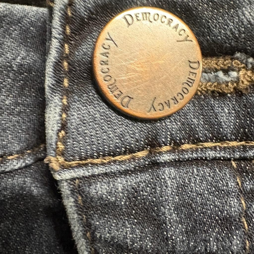 Democracy Ab Technology Skinny Jeans Womens 10P Blue Stretch Denim Crop Ankle