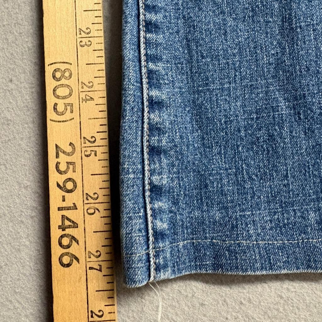 Bubblegum USA Vintage Flare Jeans Womens Size 3/4 Medium Wash Stretch Denim Y2K