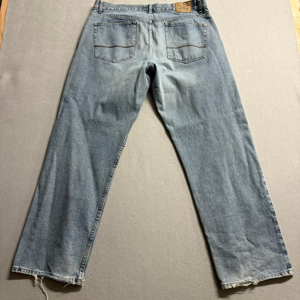 Vintage Split Skateboarding Jeans Mens 36 Blue Denim Baggy Skate Y2K 90s