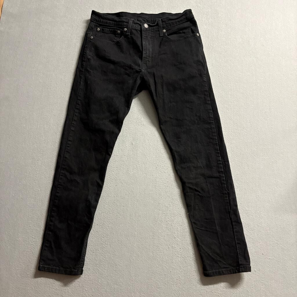 Levi's 512 Slim Taper Jeans Mens 32x30 Black Denim Stretch Pants PC9-28833-0287
