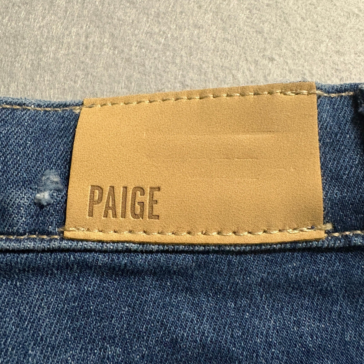 Paige Noella Maternity Jeans Size 26 Elastic Side Panel Straight Leg Denim Blue