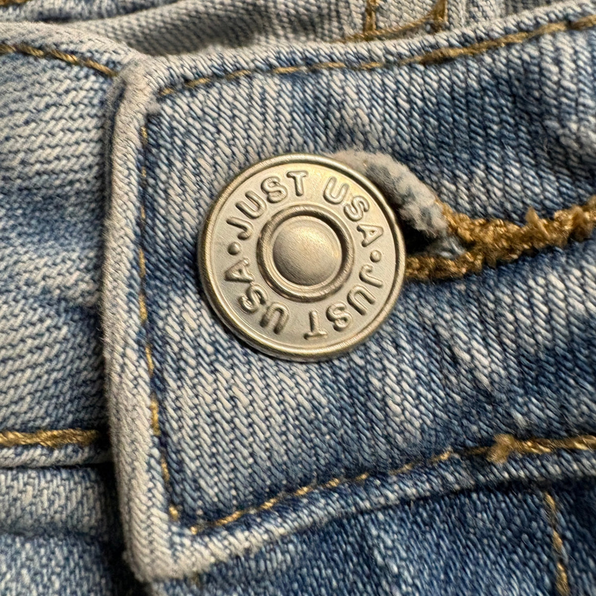 JUST USA Womens Distressed Skinny Jeans Size 9 Blue Denim Stretch Light Wash