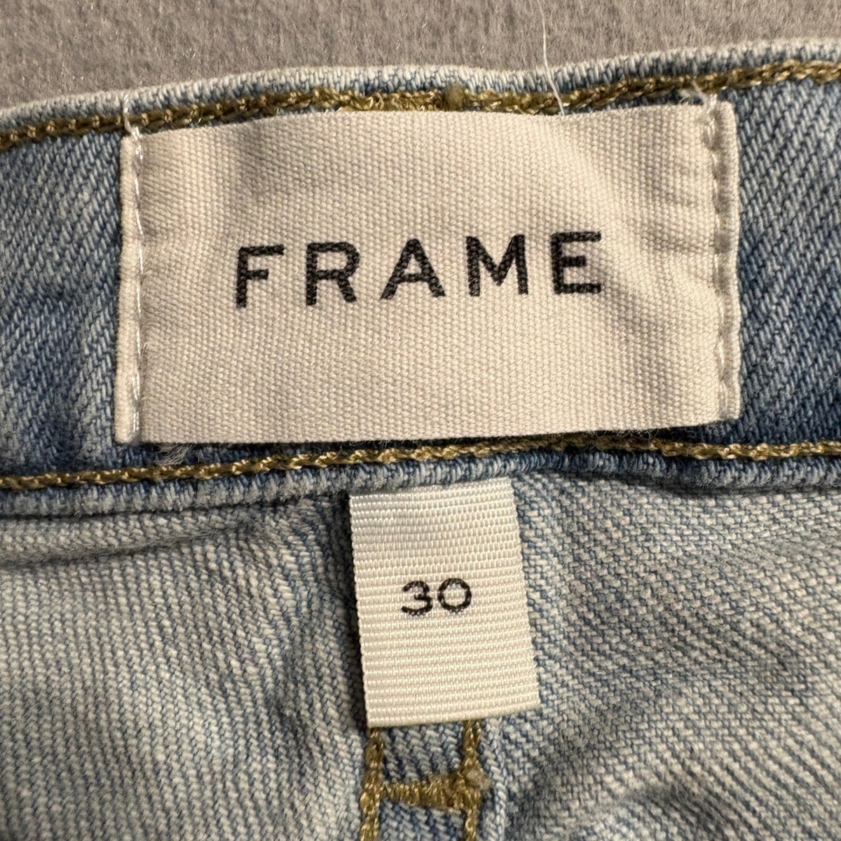 Frame Le Garcon Crop Distressed Jeans Womens Size 30 Light Wash Blue Denim