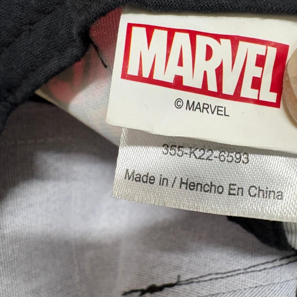 Marvel Comics Snapback Hat Mens OSFM Black Comic Print Captain America Iron Man