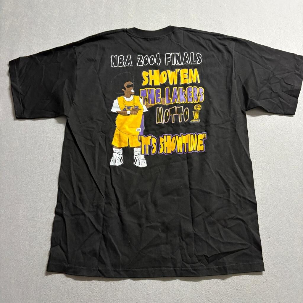 Vintage 2004 Los Angeles Lakers Western Conference Champions Shirt Mens XL Black