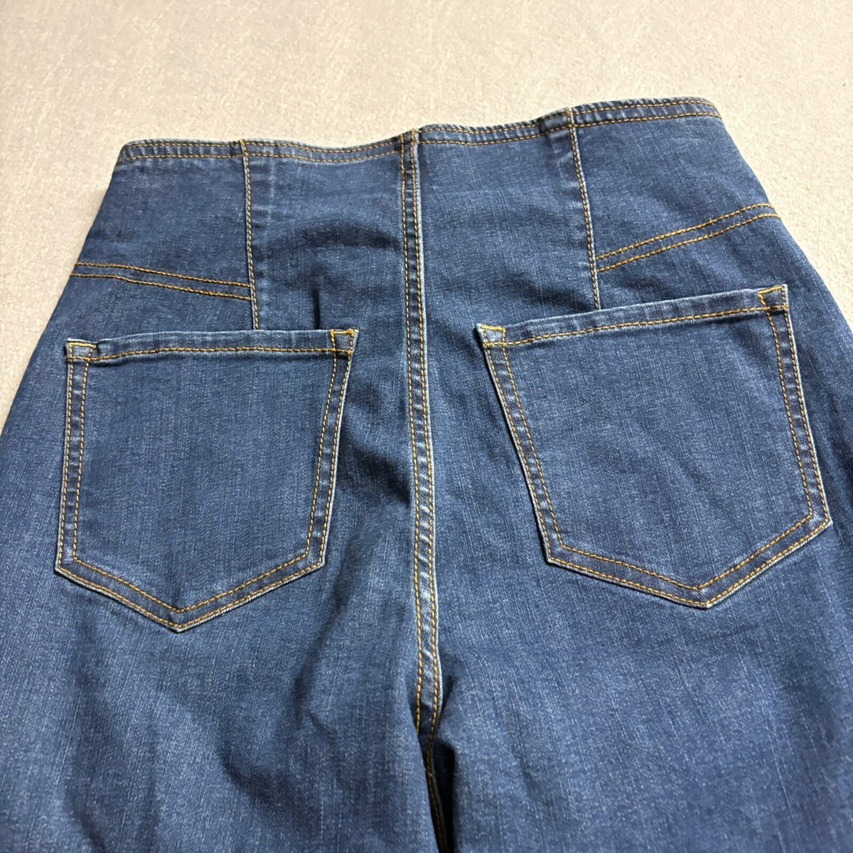 Knox Rose High Rise Flare Flare Jeans Womens Size 6 Pull On Elastic Waist Blue