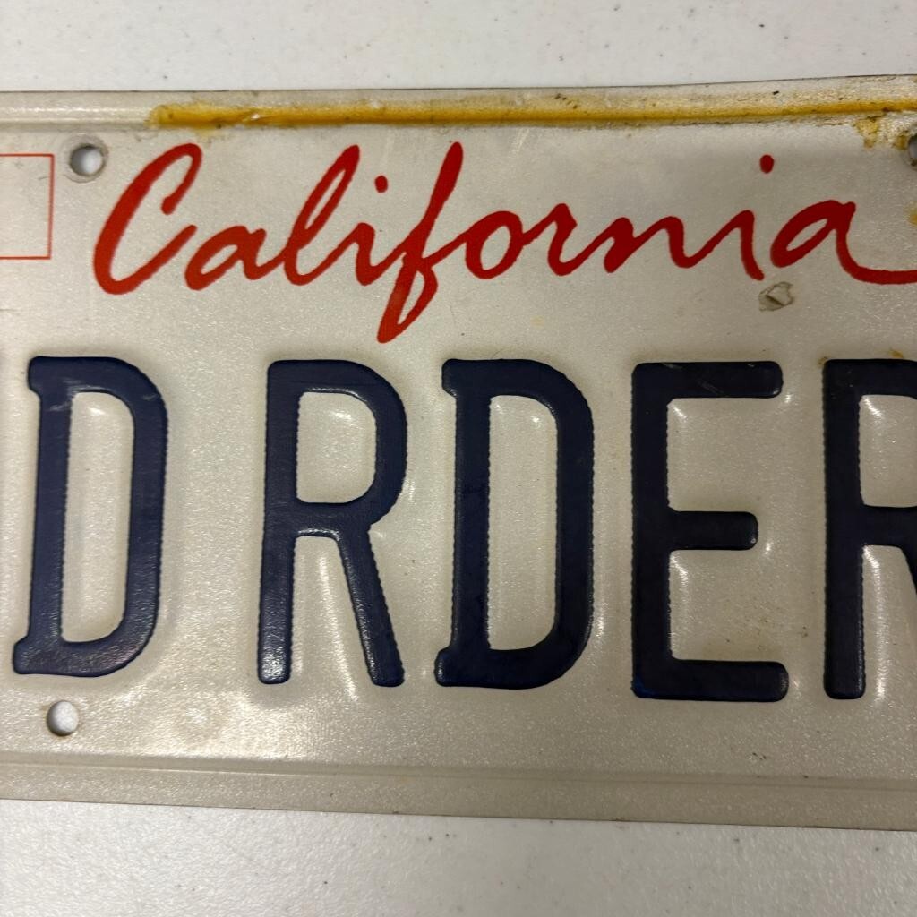 California Motorcycle License Plate HD RDERS Harley Davidson Rider Vanity Plate