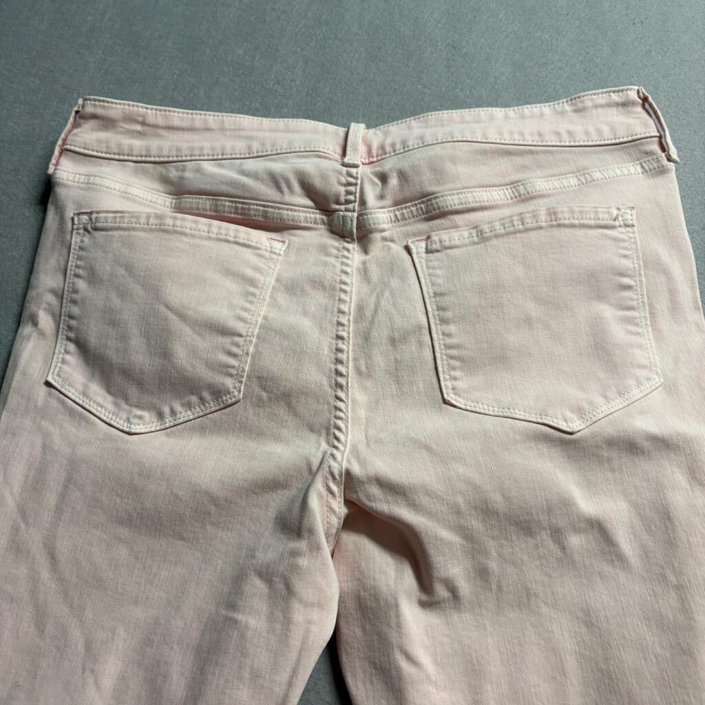Old Navy Rockstar Super Skinny Jeans Womens 14 Pink Distressed Mid Rise Denim