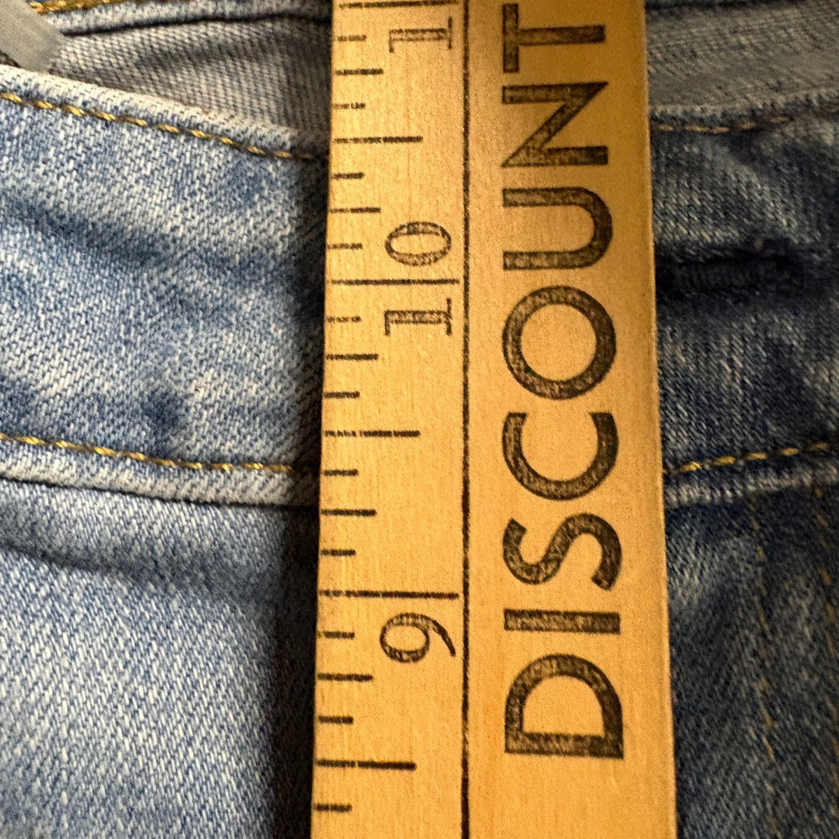 Levis 726 Flare Jeans Womens Size 33 Blue Denim Distressed Ripped Knee High Rise