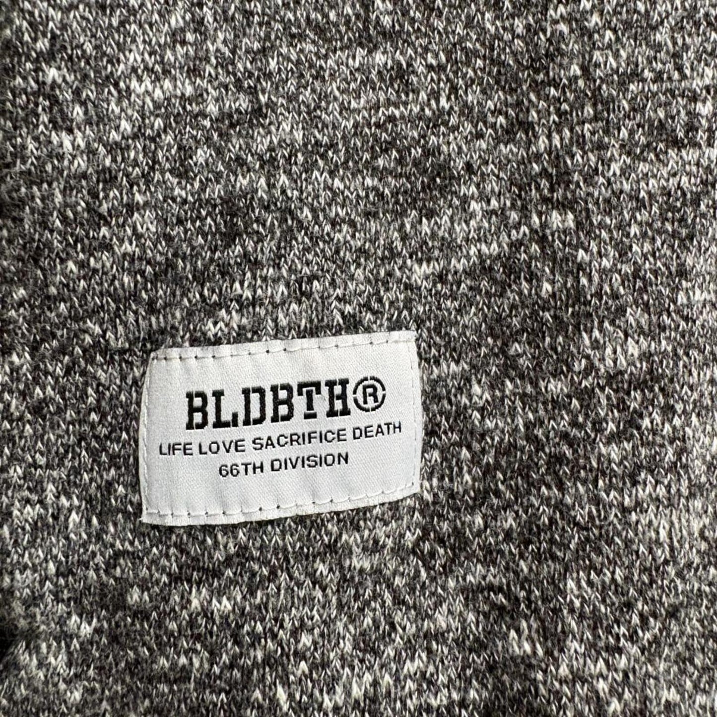 Bloodbath BLDBTH Full Zip Sweatshirt Mens XL Gray Knit Bomber Jacket Streetwear