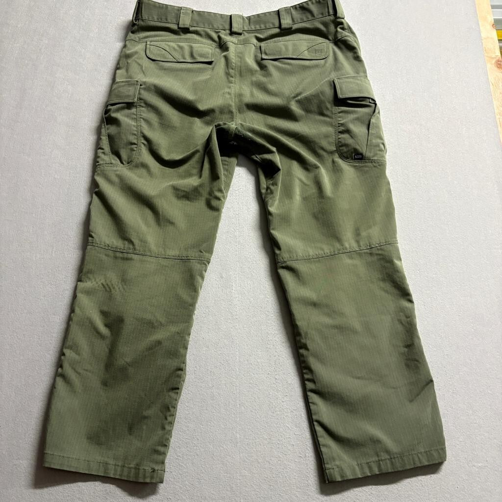5.11 Tactical Series Cargo Pants Mens 38x30 Green Ripstop Work Utility