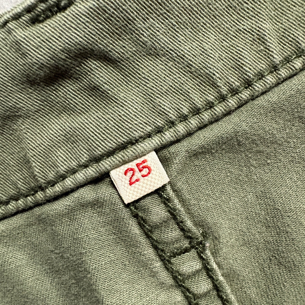 Levis Utility Pants Womens 25 Green Cotton Twill Straight Leg Cargo Carpenter