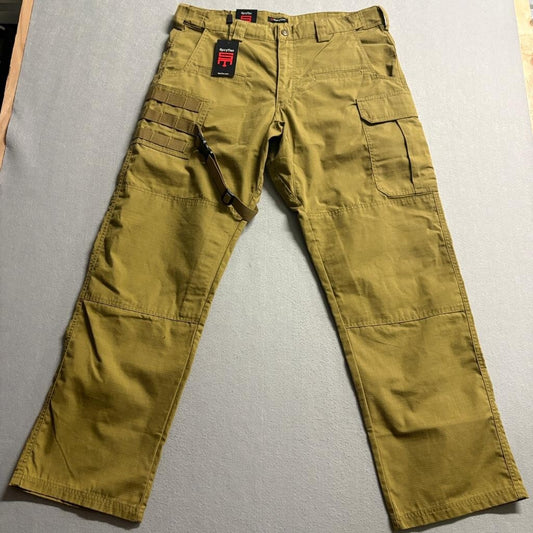 SpryTac Tactical Cargo Pants Mens 36x32 Coyote Brown Ripstop Military Utility
