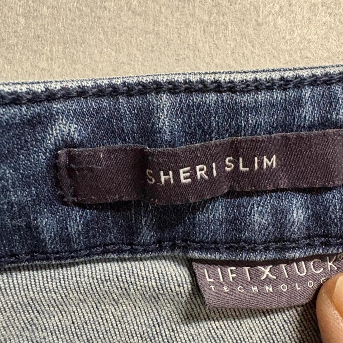 NYDJ Sheri Slim Jeans Womens 6 Blue Denim Lift Tuck Stretch Straight Leg