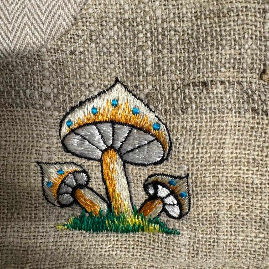Himalaya Handmade Hemp Mushroom Crossbody Bag Boho Hippie Festival Purse Nepal