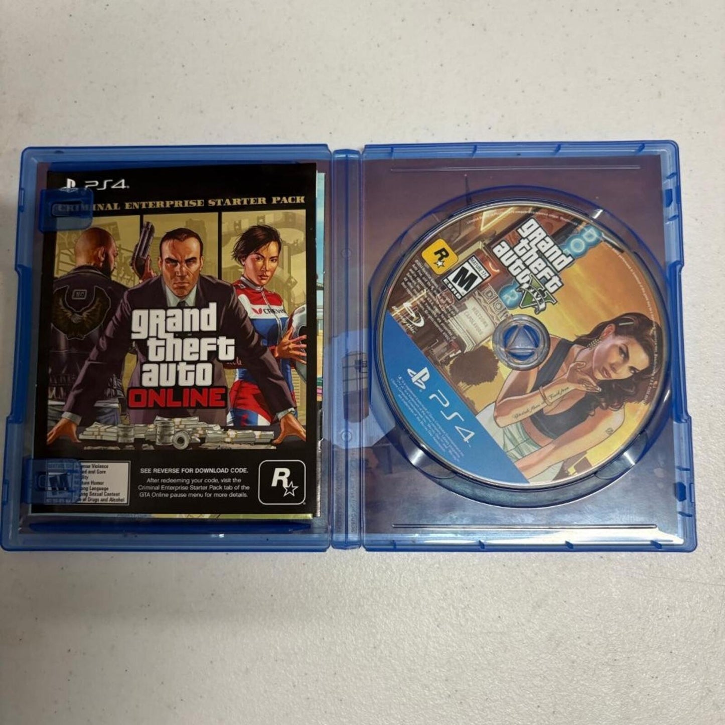 Grand Theft Auto V Premium Edition PS4 PlayStation 4 GTA 5 Game Disc Case