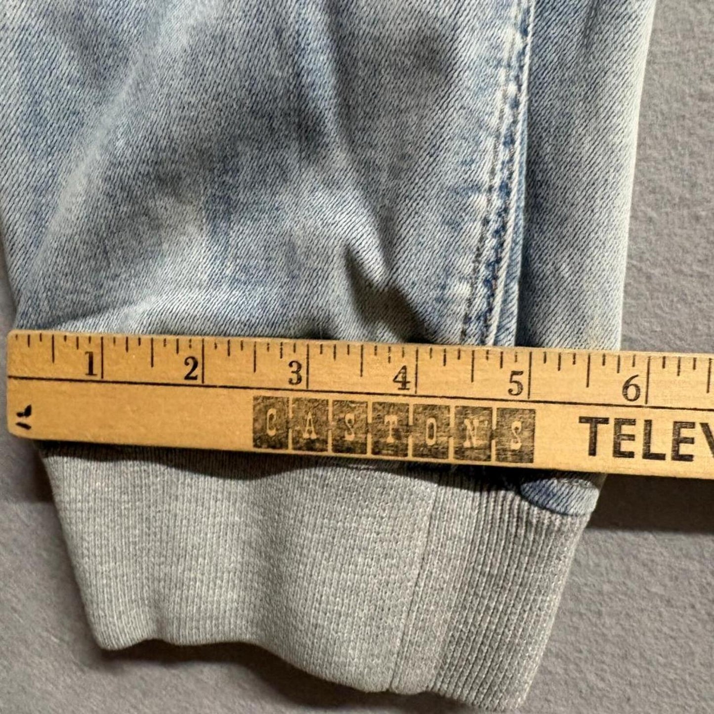 American Eagle Active Flex Denim Joggers Mens Medium Distressed Light Wash Jeans