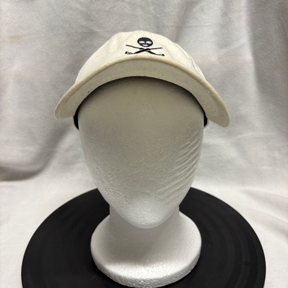 LA Kings New Era 9TWENTY Adjustable Hat Cream White Hockey Skull Crossbones Cap
